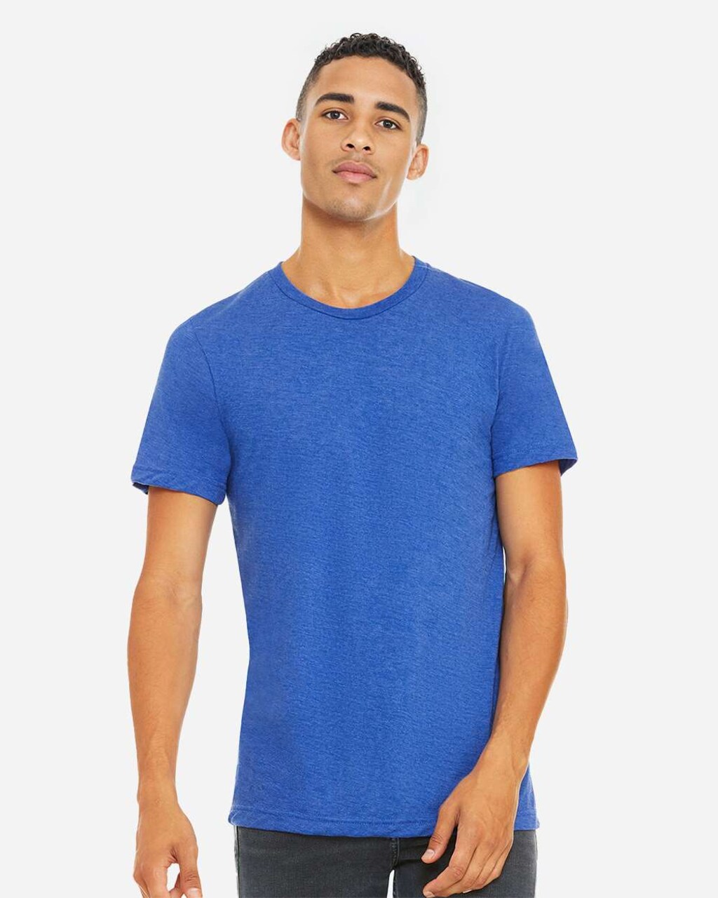BELLA + CANVAS Triblend Short Sleeve Crewneck T-Shirt for Everyday Comfort & Custom Print Casual Tee